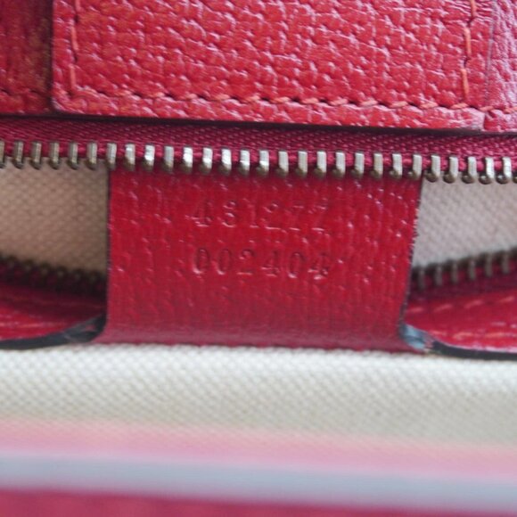 Gucci Animalier Leather Top Handle Crossbody Bag Red 431277 - Picture 13 of 13